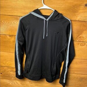 Under Armour Wonens Sweatshirt hooded black Large Lightweight Reflective Pockets